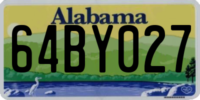 AL license plate 64BY027