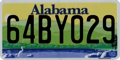 AL license plate 64BY029