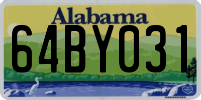 AL license plate 64BY031