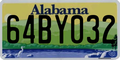 AL license plate 64BY032