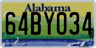 AL license plate 64BY034