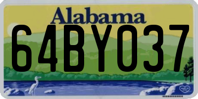 AL license plate 64BY037