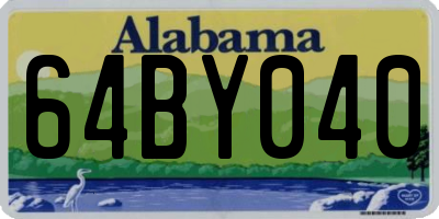 AL license plate 64BY040