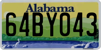 AL license plate 64BY043