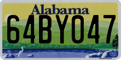 AL license plate 64BY047