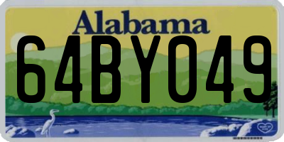 AL license plate 64BY049