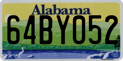 AL license plate 64BY052