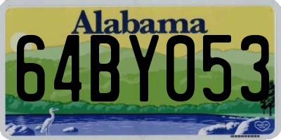 AL license plate 64BY053