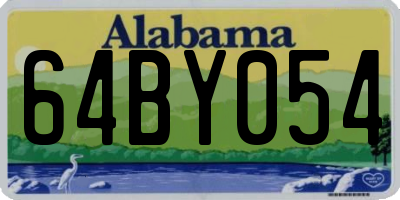 AL license plate 64BY054