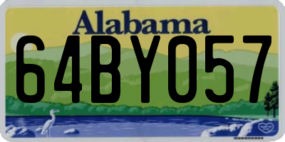 AL license plate 64BY057