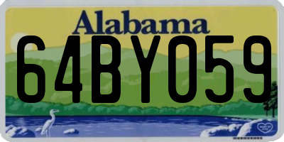 AL license plate 64BY059