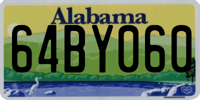 AL license plate 64BY060