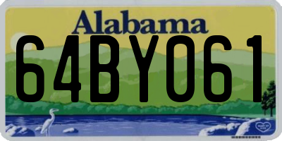 AL license plate 64BY061