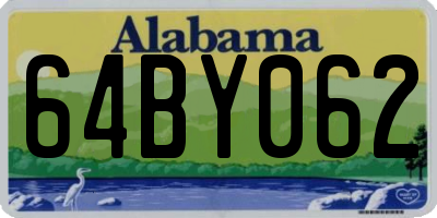AL license plate 64BY062