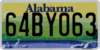 AL license plate 64BY063