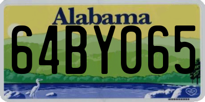 AL license plate 64BY065