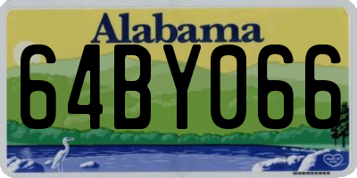 AL license plate 64BY066