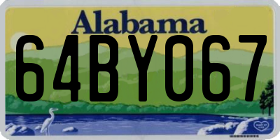 AL license plate 64BY067