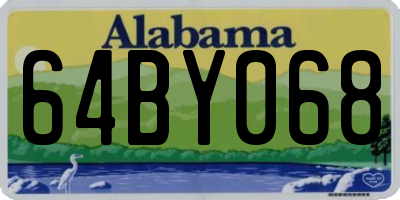 AL license plate 64BY068