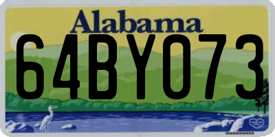 AL license plate 64BY073