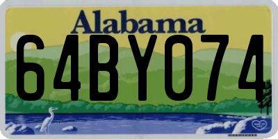 AL license plate 64BY074