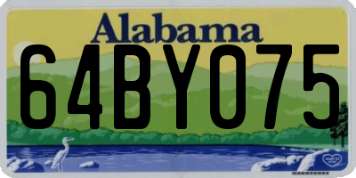AL license plate 64BY075