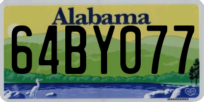 AL license plate 64BY077