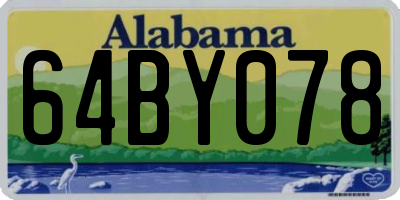 AL license plate 64BY078