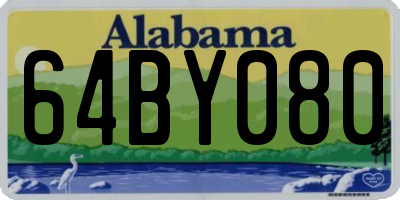 AL license plate 64BY080