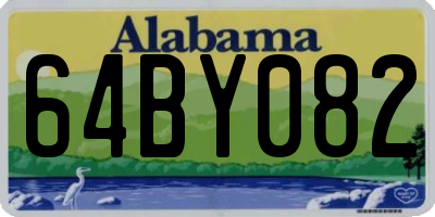 AL license plate 64BY082