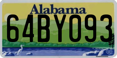 AL license plate 64BY093
