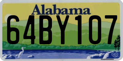 AL license plate 64BY107