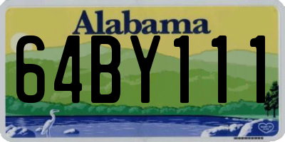 AL license plate 64BY111