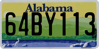 AL license plate 64BY113