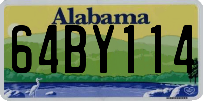 AL license plate 64BY114