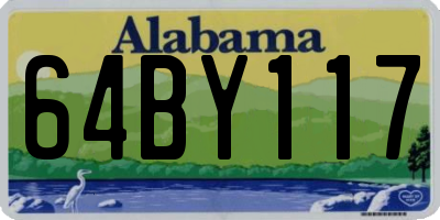 AL license plate 64BY117