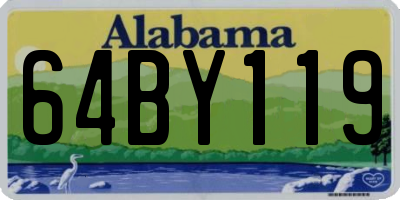 AL license plate 64BY119