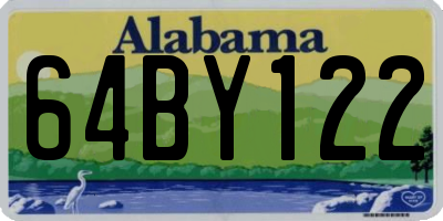 AL license plate 64BY122