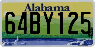 AL license plate 64BY125