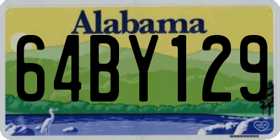 AL license plate 64BY129
