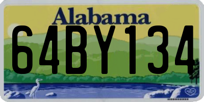 AL license plate 64BY134