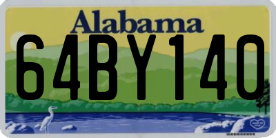 AL license plate 64BY140