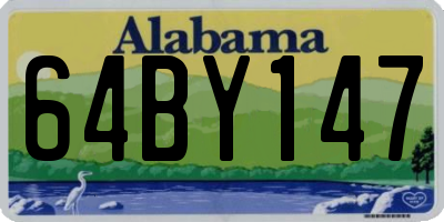 AL license plate 64BY147