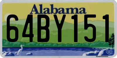 AL license plate 64BY151