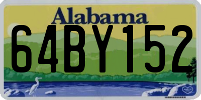 AL license plate 64BY152