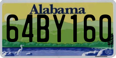 AL license plate 64BY160