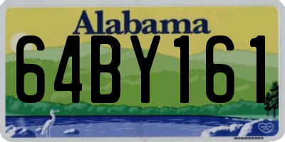 AL license plate 64BY161