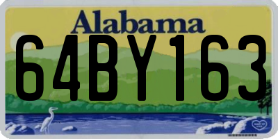 AL license plate 64BY163