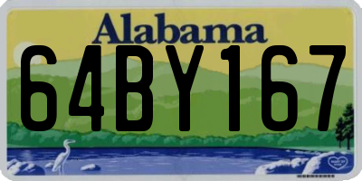 AL license plate 64BY167