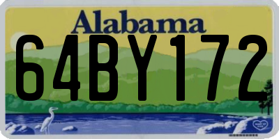 AL license plate 64BY172